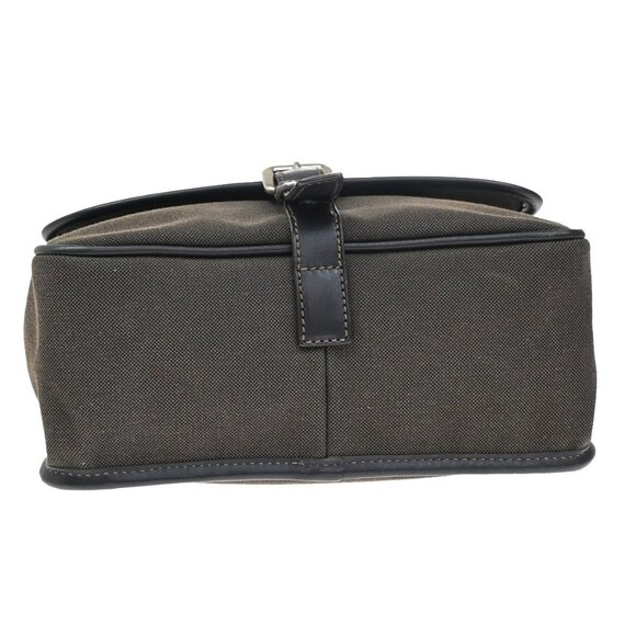 PRADA Logo Jacquard Crossbody Shoulder Bag Canvas Leather Brown SHW 38YH182 - Picture 6 of 16